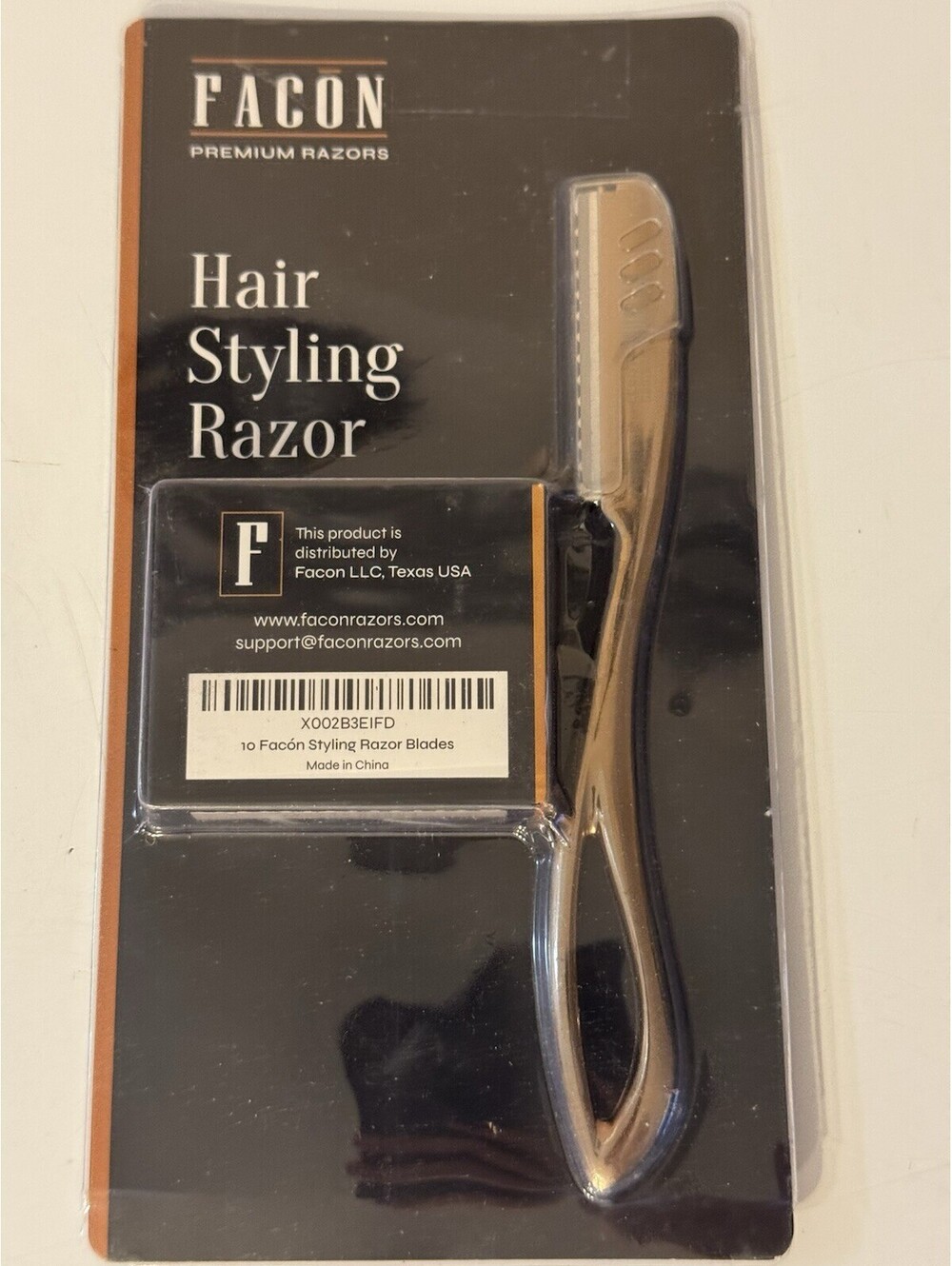 Facon The Guru Hair Styling Razor w/ 10 Blades Professional Salon New Sealed